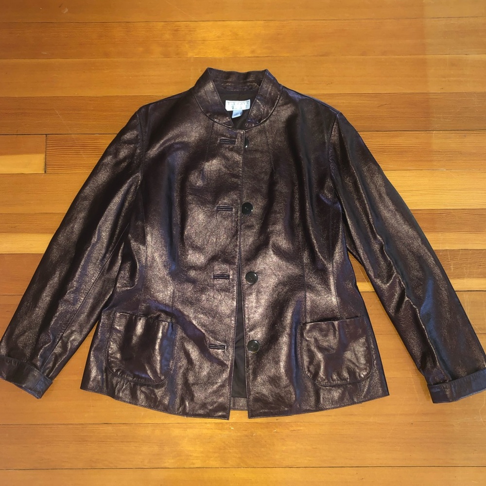 Talbots Brown Leather Jacket